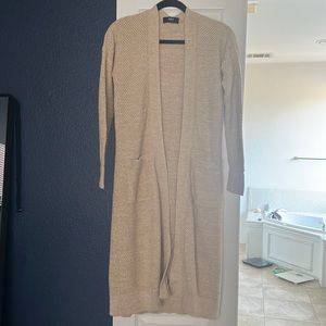 Tan Able long cardigan